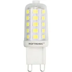 HOFTRONIC G9 LED Lampe - 3W 300lm - 6500K tageslichtweiß - 230V - Ersetzt 30 Watt - G9 Fassung - Stiftlampe - Stiftsockellampe