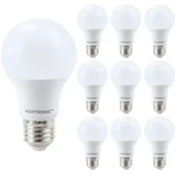 HOFTRONIC 10x E27 LED Lampe - 10,5W 1055lm - 6500K tageslichtweiß - Ersetzt 75 Watt - E27 Fassung - A60 Glühbirne - Große Fassung