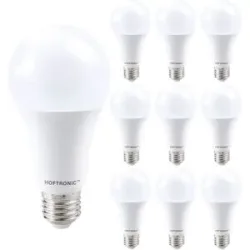 HOFTRONIC 10x E27 LED Lampe - 15W 1521lm - 4000K neutralweiß - Ersetzt 100 Watt - E27 Fassung - A65 Glühbirne - Große Fassung