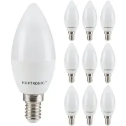 HOFTRONIC 10x E14 LED Lampe - 4,8W 470lm - 4000K neutralweiß - Ersetzt 40 Watt - E14 Fassung - Kerzenlampe - Kleiner Fassung
