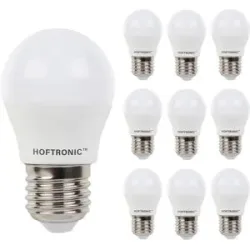 HOFTRONIC 10x E27 LED Lampe - 2,9W 250lm - 4000K neutralweiß - Ersetzt 35 Watt - E27 Fassung - G45 MiniGlobe - Große Fassung