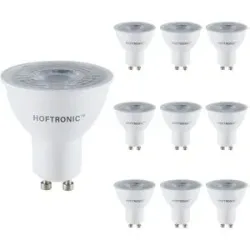 HOFTRONIC 10x LED Lampe GU10 - 4,5W 345lm - 2700K warmweiß - 38° Abstrahlwinkel - Ersetzt 50 Watt - LED Reflektor - GU10 Fassung - LED Reflektor - Universalfassung
