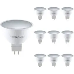 HOFTRONIC 10x GU5.3 LED MR16 Spot - 4,3W 400lm - 6500K tageslichtweiß - 12V - Ersetzt 50 Watt - LED Reflektor - GU5.3 Fassung