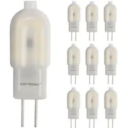 HOFTRONIC 10x G4 LED Lampe - 1,5W 140lm - 4000K neutralweiß - 12V - Ersetzt 13 Watt - G4 Fassung - Stiftlampe - Stiftsockellampe