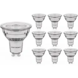 HOFTRONIC 10x GU10 LED Spot - 4 Watt 345 Lumen - 2700K warmweiß - Dimmbar - Ersetzt 50 Watt - LED Reflektor