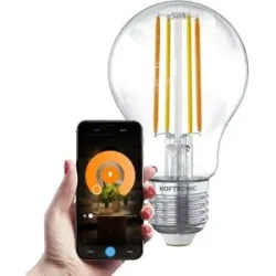 HOFTRONIC Smart E27 LED-Glühlampe - 7 Watt 806 Lumen - A60 transparent - 1800-3000 K - dimmbar