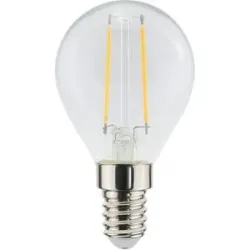 HOFTRONIC LED-Glühfadenlampe E14 - 2,5 Watt, 250 Lumen - G45-Form - 2700K warmweißes Licht - dimmbar - klares Glas