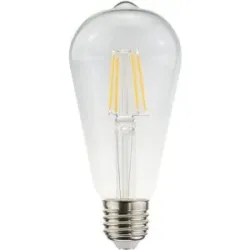 HOFTRONIC LED-Glühlampe E27 - 4,5 Watt 470 Lumen - ST64 Edison - 2700K Warmweißes Licht - Dimmbar - Klares Glas