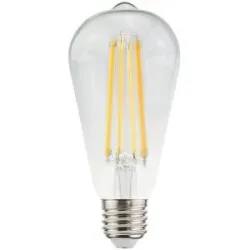 HOFTRONIC LED-Glühlampe E27 - 11 Watt 1521 Lumen - ST64 Edison - 2700K Warmweißes Licht - Dimmbar - Klares Glas