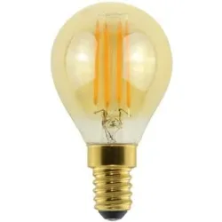 HOFTRONIC LED-Glühlampe E14 - 4,5 Watt 423 Lumen - G45 Form - 2200K Warmweißes Licht - Dimmbar - Bernsteinfarbenes Glas