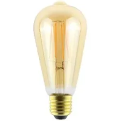 HOFTRONIC LED-Glühlampen E27 - 9 Watt 950 Lumen - ST64 Edison - 2200K Warmweißes Licht - Dimmbar - Bernstein