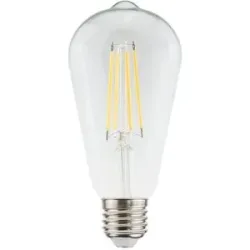 HOFTRONIC E27 LED-Glühlampen Edison ST64 - Energieeffizienzklasse A - 3,8 Watt - 806 Lumen - 2700K Warmweiß - Transparentes Glas