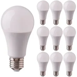 V-TAC 10er Set E27 LED Lampe - 8.5W 806lm - 3000K warmweiß - Ersetzt 60 Watt - E27 Fassung - A60 Glühbirne - Große Fassung