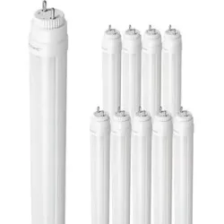 HOFTRONIC 10x LED Röhre 120cm - T8 G13 - 12/18W 3600lm (200lm/W) - 6000K tageslichtweiß - Flimmerfrei - Ersetzt 150W (150W/860) - Inkl. Starter - Aluminiumröhre - LED Leuchtstoffröhre