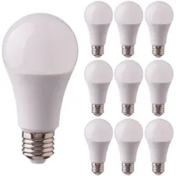 V-TAC 10x E27 LED-Glühbirne - 8,5W 806lm - 3000K warmweiß - Ersetzt 60 Watt - E27 Sockel - A60 Glühbirne - Große Fassung