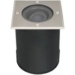 HOFTRONIC Cody LED Bodeneinbaustrahler RVS - Dimmbar - Exkl. GU10 Leuchtmittel - Schwenkbar - Befahrbar - Quadratisch - IP67 wasserdicht - Gartenbeleuchtung - Auffahrt