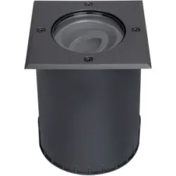 HOFTRONIC Cody LED Bodeneinbaustrahler Schwarz - Dimmbar - Ohne GU10-Leuchtmittel - Schwenkbar - Überfahrbar - Quadratisch - IP67 wasserdicht