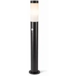HOFTRONIC Dally LED-Sockellampe Schwarz L - Bewegungssensor - Dämmerungsschalter - E27 Fassung - IP44 Waterproof - 110 cm - Gartenbeleuchtung - Wegbeleuchtung