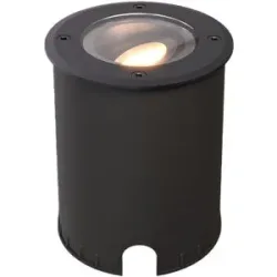 HOFTRONIC Lilly LED Bodeneinbaustrahler Dimmbar - Schwenkbar - Befahrbar - Rund - 2700K warmweiß - IP67 wasserdicht - 3 Jahre Garantie - Schwarz