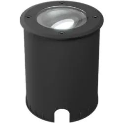 HOFTRONIC Lilly dimmbarer LED Bodeneinbaustrahler - Schwenkbar - Befahrbar - Rund - 6500K tageslichtweiß - IP67 wasserdicht - 3 Jahre Garantie - Schwarz
