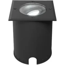 HOFTRONIC Cody LED Bodeneinbaustrahler Schwarz - GU10 4,5 Watt 345 Lumen dimmbar - 6500K tageslichtweiß - Schwenkbar - Befahrbar - quadratisch - IP67 wasserdicht
