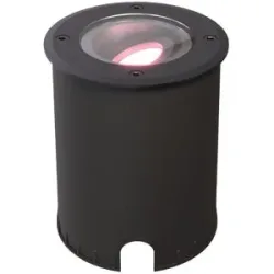 HOFTRONIC SMART Lilly - Smart LED Bodeneinbaustrahler - IP67 wasserdicht - 4,8 Watt 345 Lumen - Schwenkbar - Befahrbar - Rund - Wifi + Bluetooth - RGBWW - GU10 - Kompatibel mit Google Home, Amazon Alexa und Siri - Schwarz