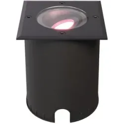 HOFTRONIC SMART Cody - Smart LED Bodeneinbaustrahler - IP67 wasserdicht - 5,5 Watt 345 Lumen - Schwenkbar - Befahrbar - Quadratisch - Wifi + Bluetooth - RGBWW - GU10 - Kompatibel mit Google Home, Amazon Alexa und Siri - Schwarz