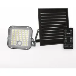 HOFTRONIC Vega LED Solar Wandleuchte Außen mit Bewegungsmelder - Inkl. Dämmerungssensor - Separates Solarpanel - Flutlicht, Breitstrahl - IP65 Wasserdicht - 88 LEDs - 10 Watt - 2800-6500K - Warmweißes Licht - Tageslichtweißes Licht - 1500 Lumen -