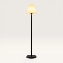 LUSENZ Stehlampe Nuvoro sole ? Mit abnehmbarem Fuß und wiederaufladbar über USB-C oder Solarenergie ? Inklusive Fernbedienung zur Auswahl aus sechs RGB-Farben