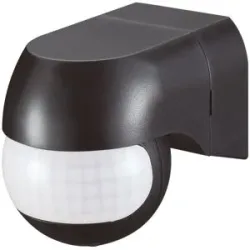 HOFTRONIC PIR-Bewegungsmelder mit Dämmerungsschalter - 180° - Aufputzmontage - 12 Meter Reichweite - Max 400W - IP44 wasserdicht - Schwarz