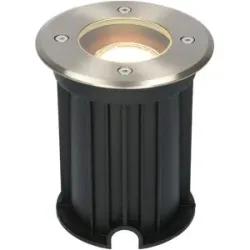 HOFTRONIC Maisy LED Bodeneinbaustrahler außen - Ø12cm - Rund - Dimmbar - GU10 Fassung - 2700K warmweiß - 4W 345lm - Bodenstrahler - Edelstahl - IP67 Wasserdicht