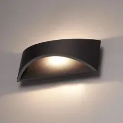 HOFTRONIC Lowa LED-Wandleuchte - 3000K warmweiß - 6 Watt 380lm - Up & down light - IP54 Für den Innen- und Außenbereich - Moderne Wandleuchte - Doppelseitig - Schwarz