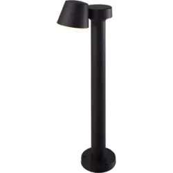 HOFTRONIC Memphis LED Sockellampe - 80cm - 6 Watt 300 lumen - Schwenkbar - IP54 - 3000K warmweiß - Außenlampe - Wegeleuchte - Schwarz