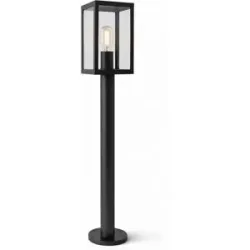HOFTRONIC Casey LED Wegeleuchte 100cm - Dimmbar - E27 Fassung - IP44 wasserdicht - Schwarz - LED Sockellampe für Wegbeleuchtung - Wegeleuchte