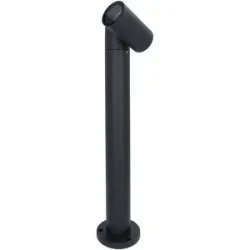 HOFTRONIC Amy LED Sockellampe - 45cm - Schwenkbar - IP65 wasserdicht - GU10 Fassung - Außenlampe - Wegbeleuchtung - Wegeleuchte - Gartenstrahler - Schwarz