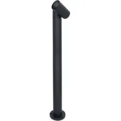 HOFTRONIC Amy LED Sockellampe - 60cm - Schwenkbar - IP65 wasserdicht - GU10 Fassung - Außenleuchte - Wegbeleuchtung - Wegeleuchte - Gartenstrahler - Schwarz