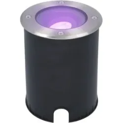 HOFTRONIC SMART Lilly Smart Bodeneinbaustrahler Außen - Schwenkbar - GU10 5,5W 345lm - RGBWW - Wifi + Bluetooth - App Steuerung - IP67 Wasserdicht - Google Home, Amazon Alexa und Siri - Edelstahl