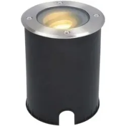 HOFTRONIC Lilly LED Bodeneinbaustrahler außen - Dimmbar - Schwenkbar - GU10 Fassung - Rund - 2700K warmweiß - 4W 345lm - IK10 - Edelstahl - IP67 wasserdicht - Auffahrt