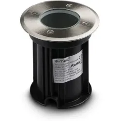 HOFTRONIC LED Bodeneinbaustrahler rund außen - Dimmbar - GU10 - 6500K tageslichtweiß - 4W 345lm - Gartenstrahler - Auffahrt - edelstahl - IP64 Wasserdicht