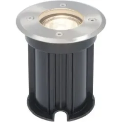 V-TAC LED Bodeneinbaustrahler außen - Dimmbar - GU10 Fassung - 4000K neutralweiß - 4W 345lm - Rund - Bodenstrahler - Auffahrt - Edelstahl - IP64 Wasserdicht