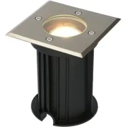 V-TAC 3er Set LED Bodenstrahler Eckig außen - Dimmbar - GU10 - 4000K neutralweiß - 4W 345lm - Gartenstrahler - Auffahrt - Edelstahl - IP64 Wasserdicht