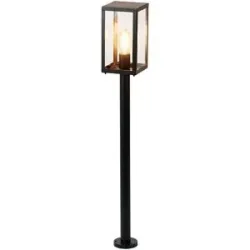 HOFTRONIC SMART Casey Smart LED Sockelleuchte - 100cm - 7W 806lm - IP65 wasserdicht - 1800K - 6500K weiß - Warm- bis kaltweiß - Wifi + Bluetooth - Außenleuchte - E27 ST64 Filament Lichtquelle - Schwarz - Google Home, Amazon Alexa und Siri
