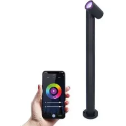 HOFTRONIC SMART Amy smart Wegeleuchte - 60cm - RGBWW - WiFi & Bluetooth - 5,5W 400lm - Google Home, Amazon Alexa und Siri - App Steuerung - IP65 wasserdicht - Schwarz - Gartenlaterne