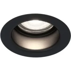 HOFTRONIC Mari LED Einbaustrahler - 4W 345lm - 6500K tageslichtweiß - GU10 - Dimmbar - Rund - IP64 Wasserdicht - Schwarz - Blendfrei