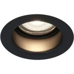 HOFTRONIC Mari - LED Einbaustrahler Flach - 6 Watt 570 Lumen - 4000K neutralweiß - GU10 LED Modul - Blendfrei - Dimmbar - Rund - IP65 wasserdicht - Schwarz - LED Coin