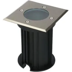 V-TAC LED Bodeneinbaustrahler außen Eckig - Dimmbar - GU10 Fassung - Bodenstrahler - Auffahrt - Edelstahl - IP65 wasserdicht