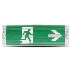 V-TAC LED-Notleuchte mit Batterie - Wand- und Deckenmontage - 3 Watt - 6400K tageslichtweiß - IP65 wasserdicht - Inkl. Piktogramm mit 4 Fluchtwegaufklebern