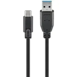 Goobay USB 3.2 GEN 1 (USB3.0) Anschlusskabel - USB-C auf USB-A - 5Gbit/s - USB-Adapter - OTG-Kabel - 0.15m