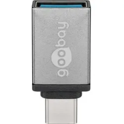 Goobay USB 3.2 GEN 1 (USB3.0) USB-C-Stecker - USB-A (F) auf USB-C (M) - 5Gbit/s - USB-Adapter - Super Speed-Adapter - Grau