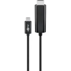 Goobay USB-C zu HDMI Kabel - 3840*2160p @ 60Hz & 3D - USB-C Adapterkabel - 1.8 Meter - Schwarz